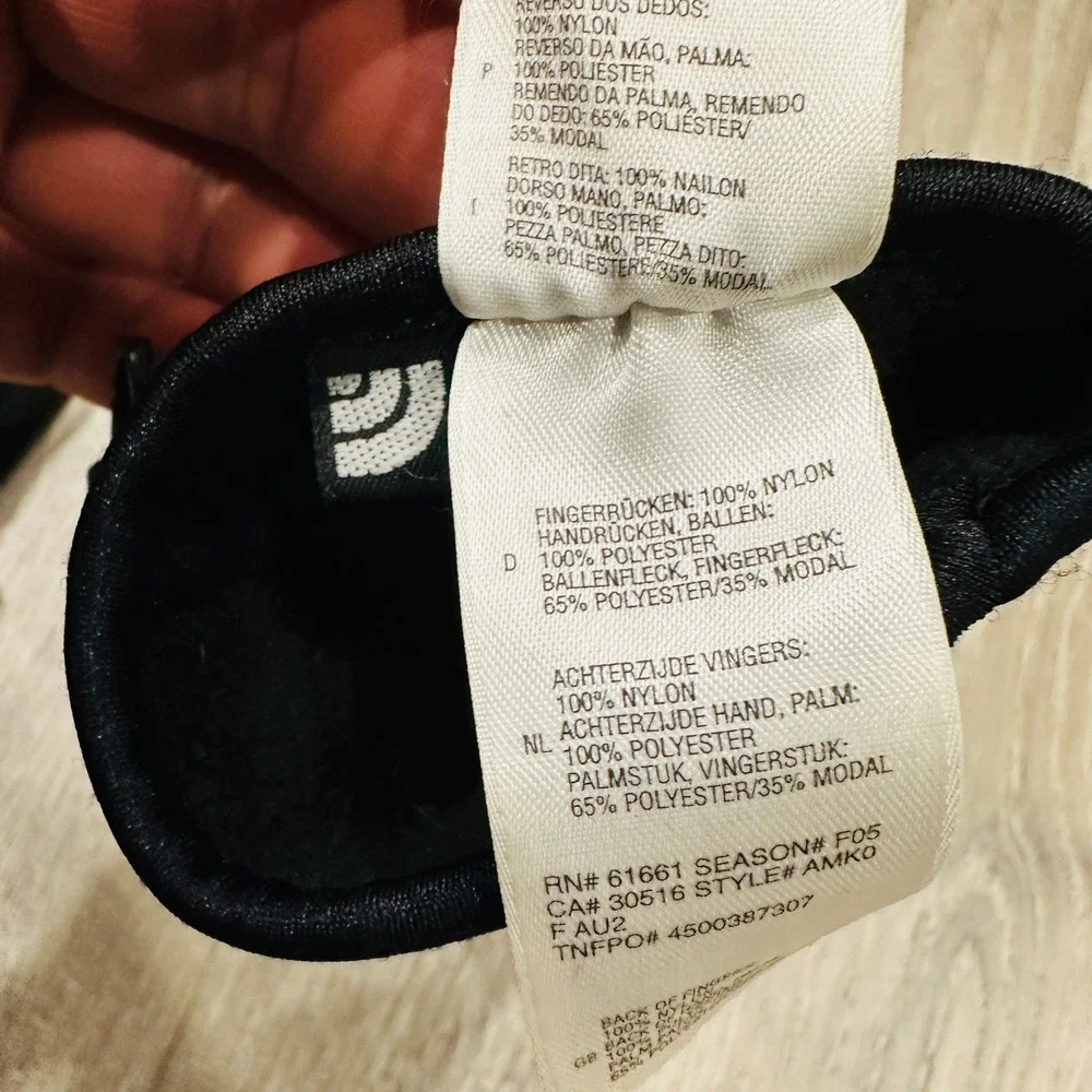 The North Face Womens Black Fleece Gloves Grip Palm‎ Winter Outdoor Small